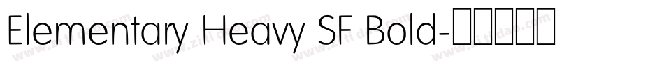 Elementary Heavy SF Bold字体转换